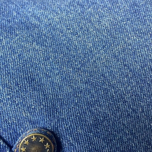 Vintage🧚♀️Junior Jean Los Angeles Gold Studded Denim Button Up Dress Size M - Picture 15 of 16